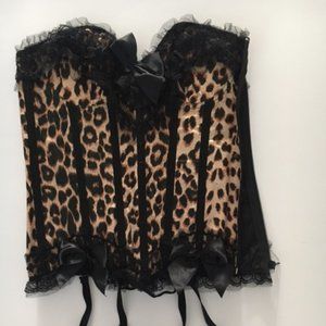 Frederick's of Hollywood Lace Corset  Bustier Bra ,Medium